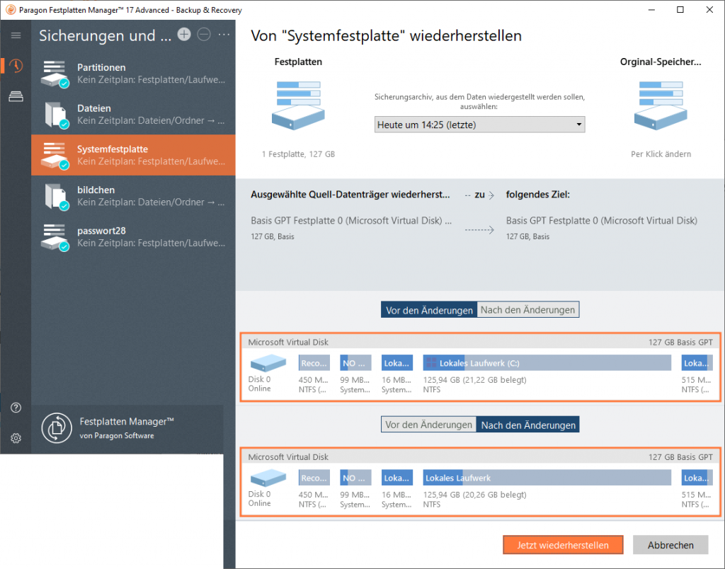 Festplatte als Festplatte wiederherstellen