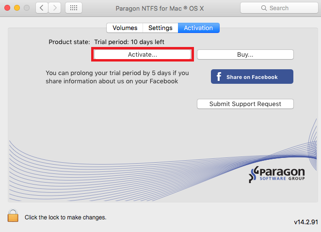 paragon ntfs for mac update note