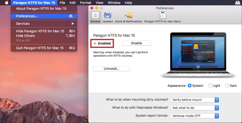 ntfs for mac notifications