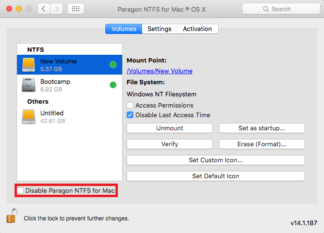 tuxera ntfs no mountable file system