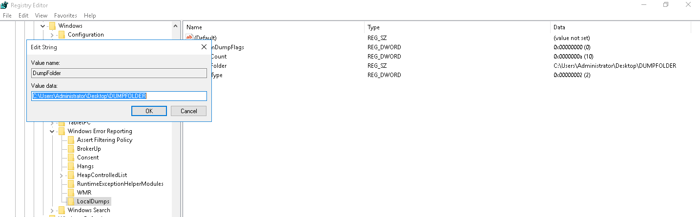 Microsoft error reporting