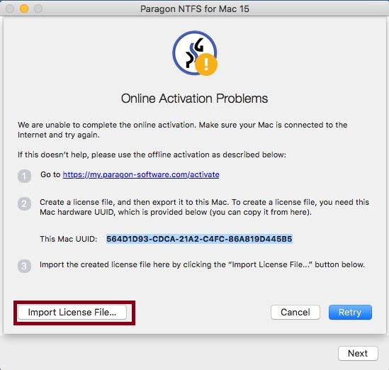 activate paragon ntfs for mac