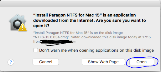 how to install paragon ntfs for mac 15